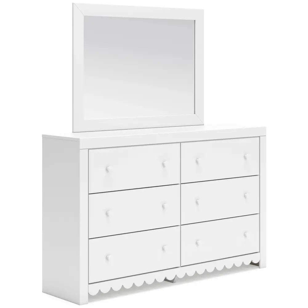 Diamond Modern Furniture Exclusive Design Mollviney 6-Drawer Dresser Mirror B2540-31/B2540-36