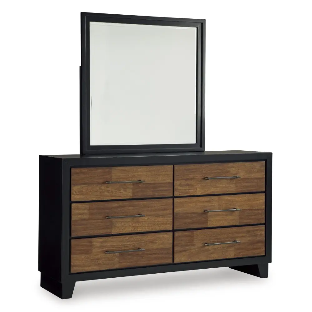 Diamond Modern Furniture Unique Design Kraeburn 6-Drawer Dresser Mirror B496-31/B496-36