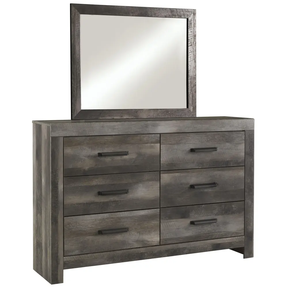 Diamond Sleek Furniture Exclusive Design Wynnlow 6-Drawer Dresser Mirror B440-31/B440-36