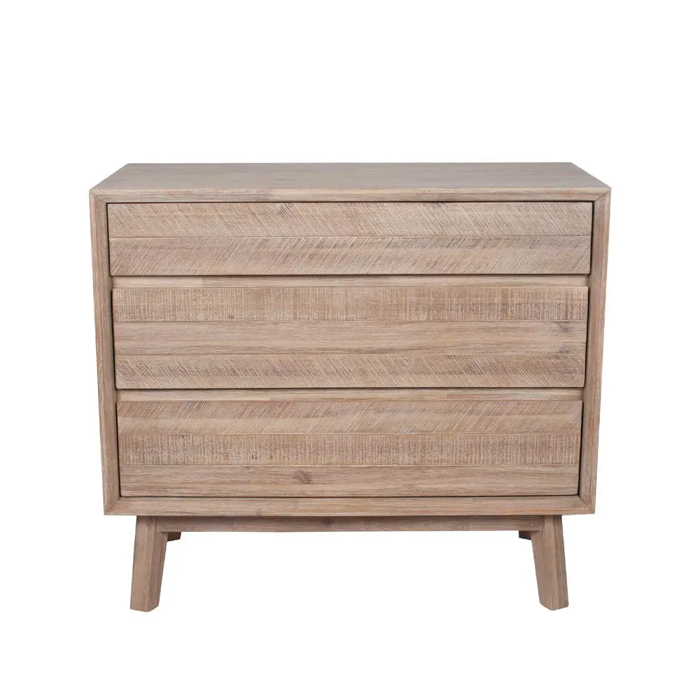 Melville Acacia Wood 3 Drawer Unit - Sand Bathe