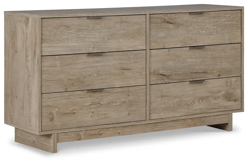 Oliah - Six Drawer Dresser - 31'' Height - Buff
