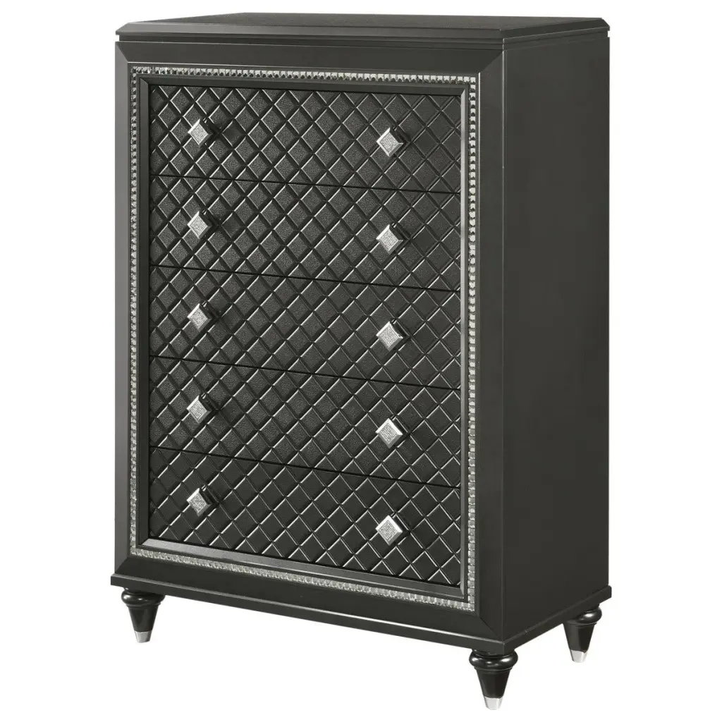 Crown Mark Giovani Dark Silver Chest B7900-4 Bedroom Storage