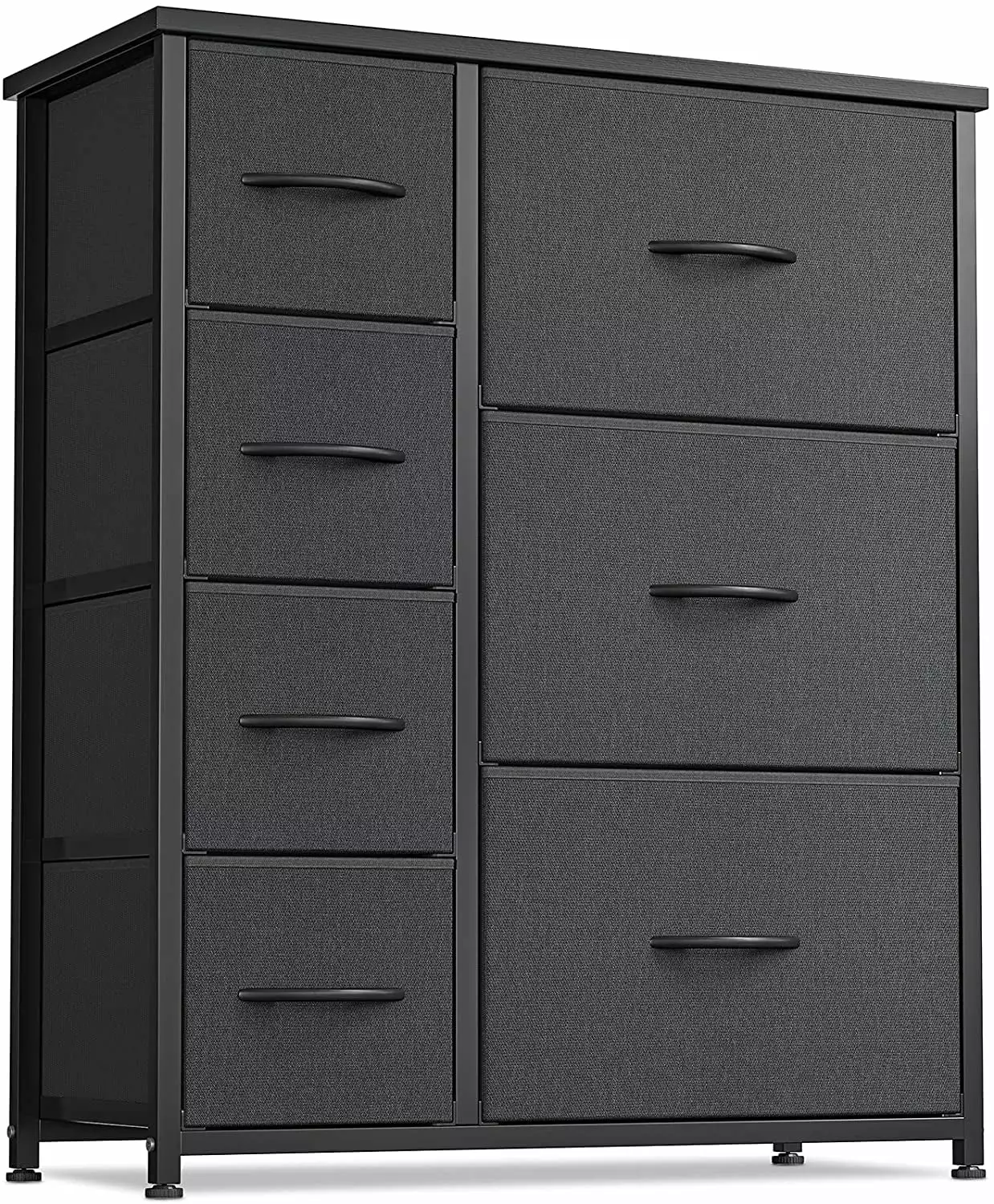 7-Drawer Dresser Organizer Storage Tower Unit Sturdy Steel Frame and Wood Top Cubiker