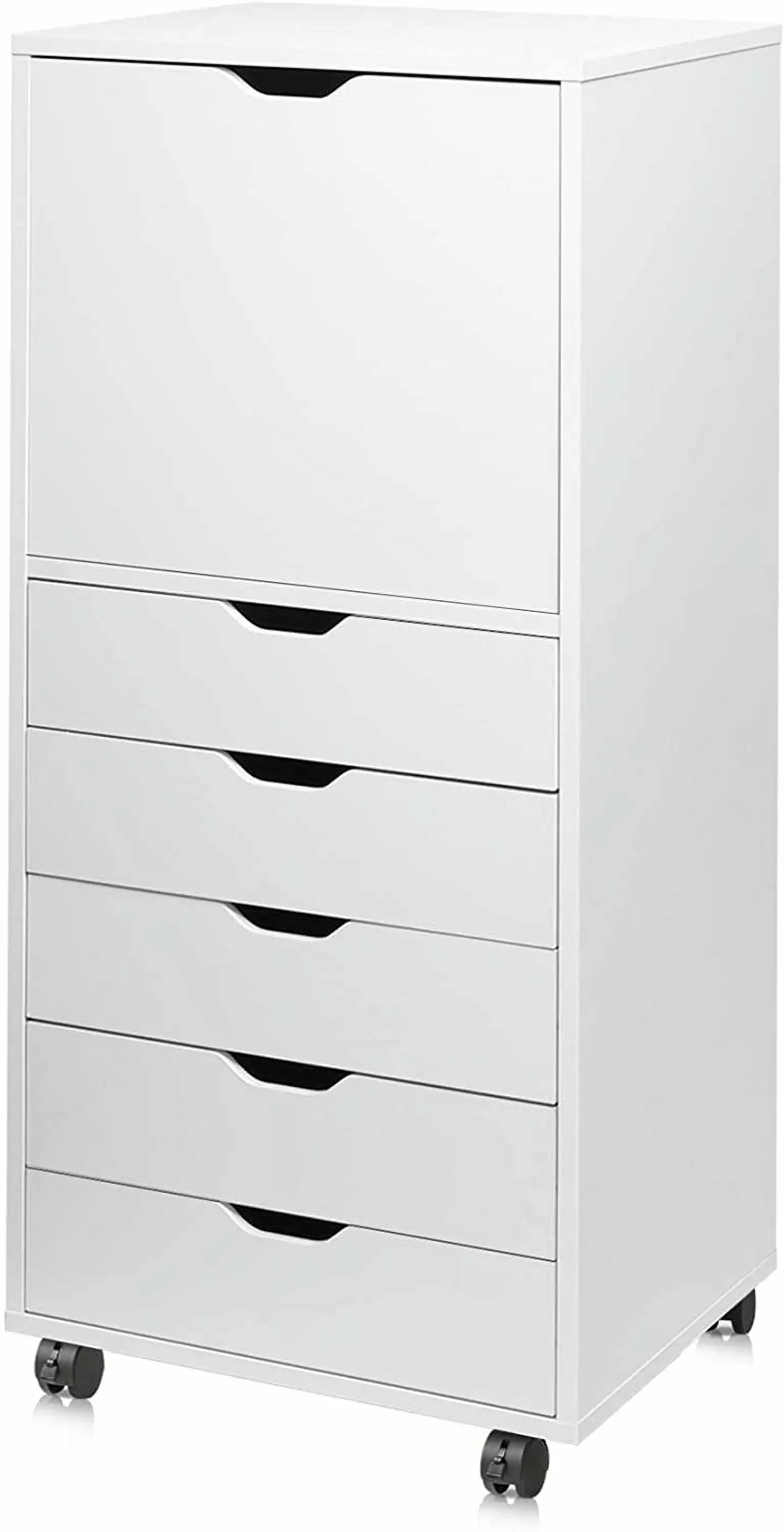 DEVAISE 5-Drawer Wood Dresser Top Cabinet - Wide Storage Space