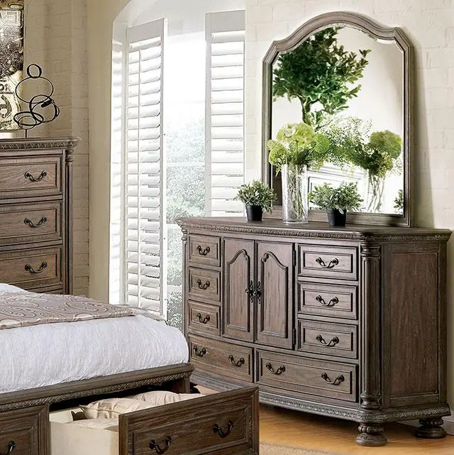 Persephone Rustic Natural Tone Dresser - Vintage Wooden Dresser