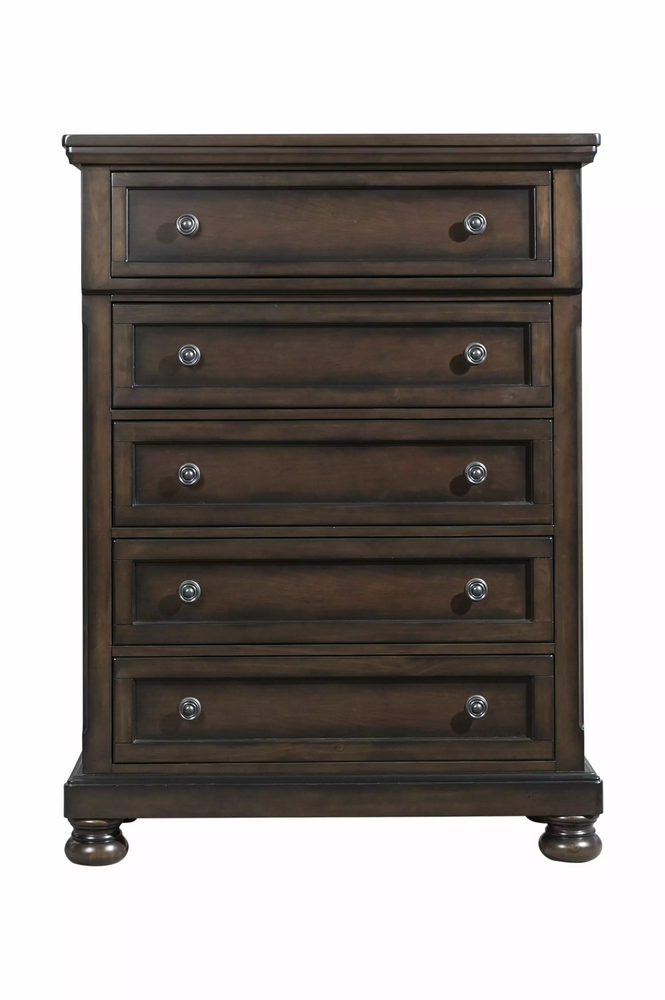 Picket Houtilize Furnishings Kingsley Chest Walnut - Modern Bedroom Storage Dresser Picket House Furnishings