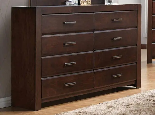 Acme Oberreit 8 Drawer Dresser Walnut - Large Bedroom Storage