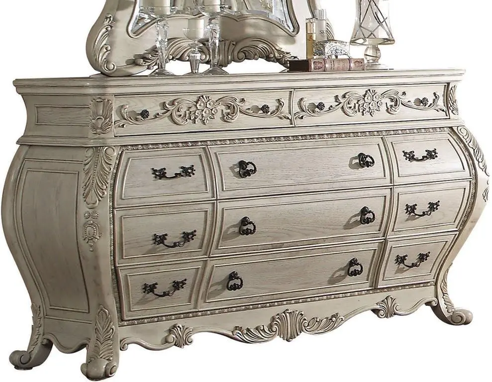 Acme Ragenardus Antique White Dresser 27015 - Vintage Bedroom Storage