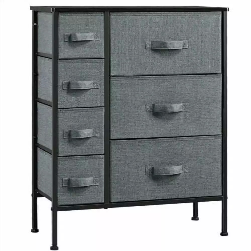 Bigroof 7 Drawer Dresser Storage Tower - Arranger Chest Bedroom, Living Room, or Closet Ada Felix Inc