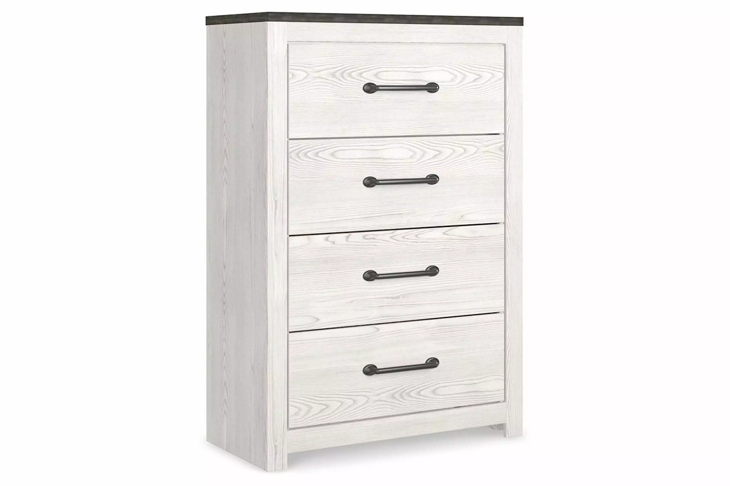 Ashley Furniture Gerridan Four Drawer Engineered Wood Chest Gray and White
