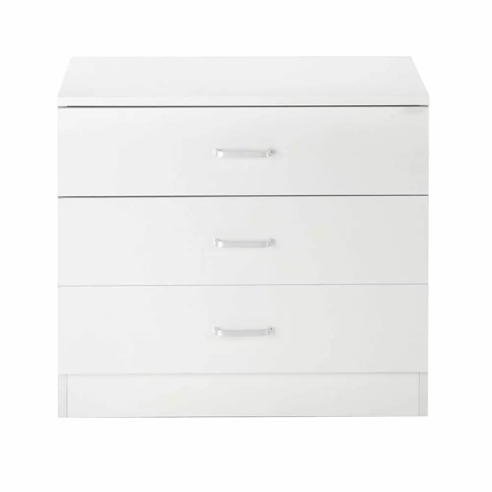 Heavy Duty 3-Drawer Wood Chest Drawers White Vertical Storage Cabinet Kids Room Best Home