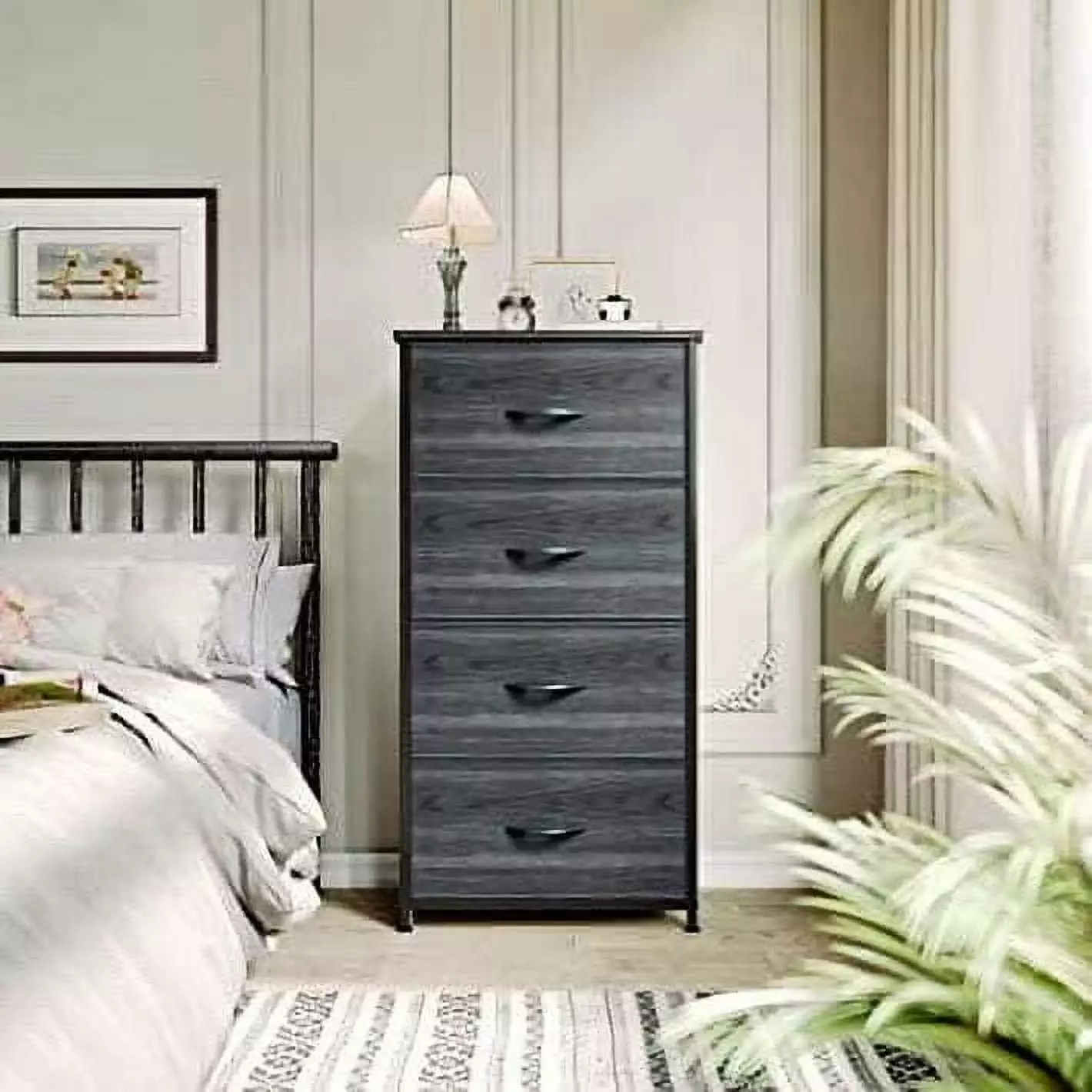 4-Drawer Dresser Fabric Storage Tower Arranger Unit Bedroom Hallway Home BloomVivid