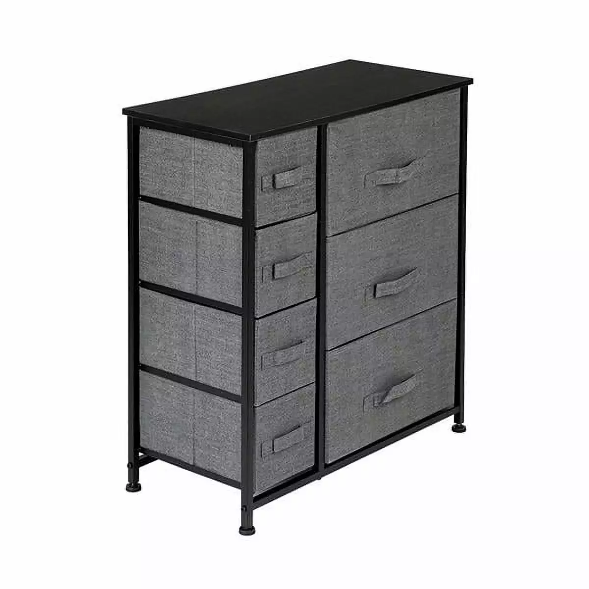 Dsseng 7-Drawer Dresser Storage Tower Steel Frame and Wood Top Bedroom Hallway Closet Office