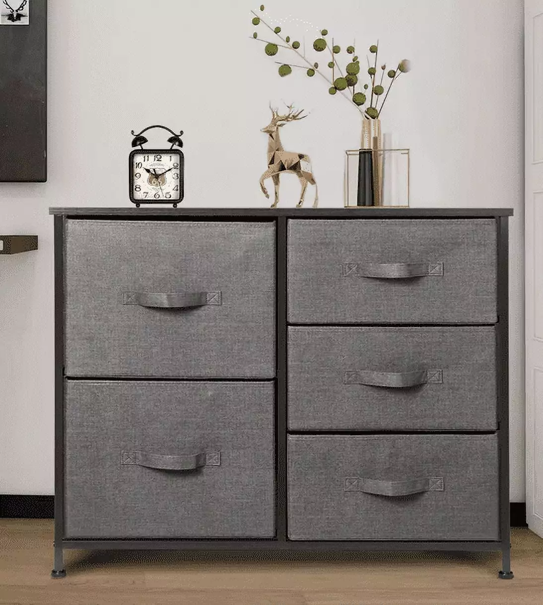 UBesGoo Chest Drawers 5-Drawer Storage Dresser Arranger Bedroom Hallway Entryway FCH
