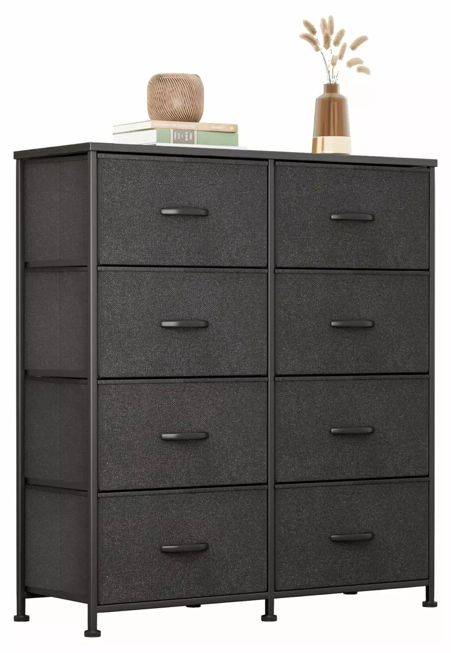 Huang qing shan 8 Drawer Fabric Dresser Bedroom - Wide Tall Storage Arranger Unit Fabric Bins Closet Living Room Hallway B...