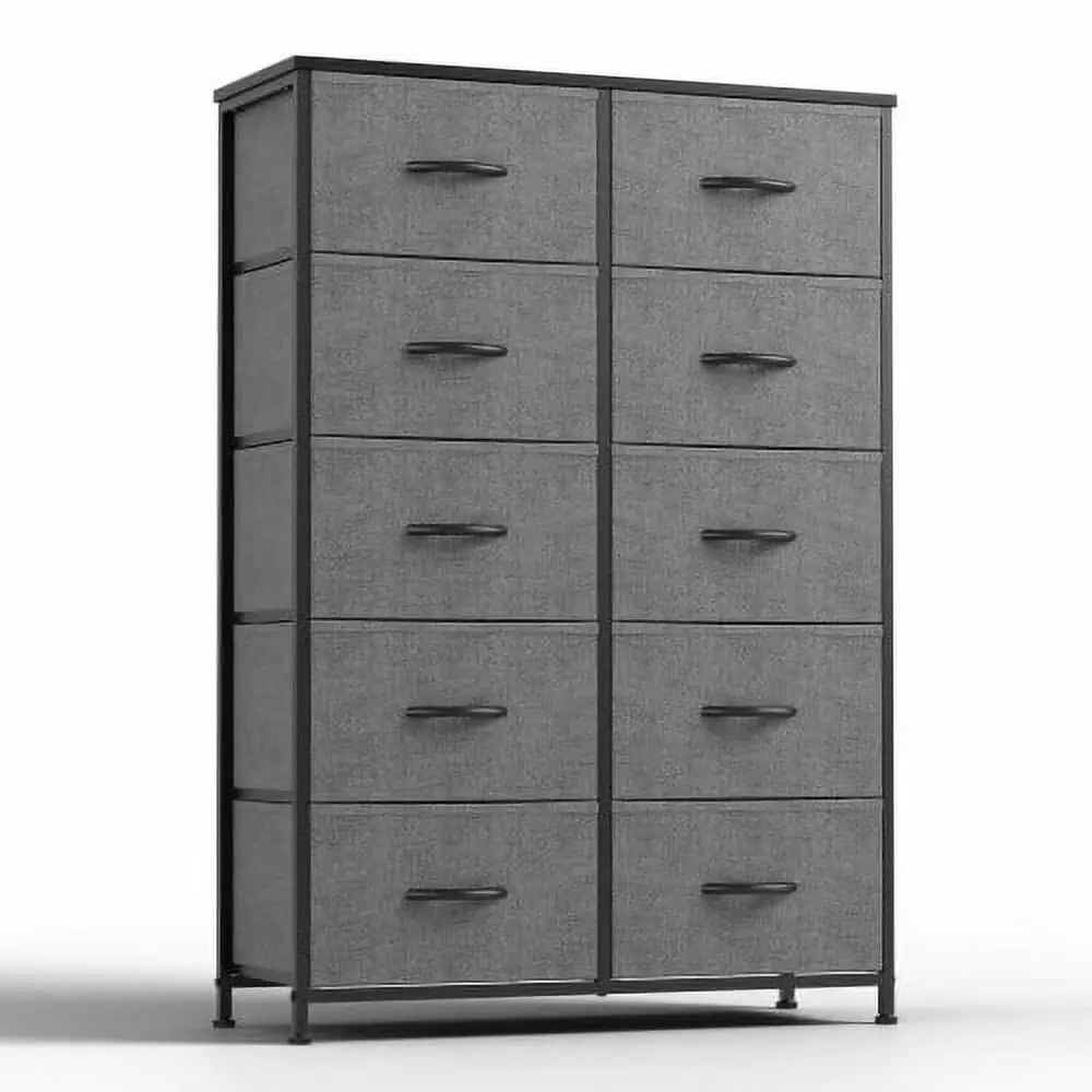 11-Drawer Fabric Dresser Bedroom Storage Sturdy Metal Frame Hypeshops