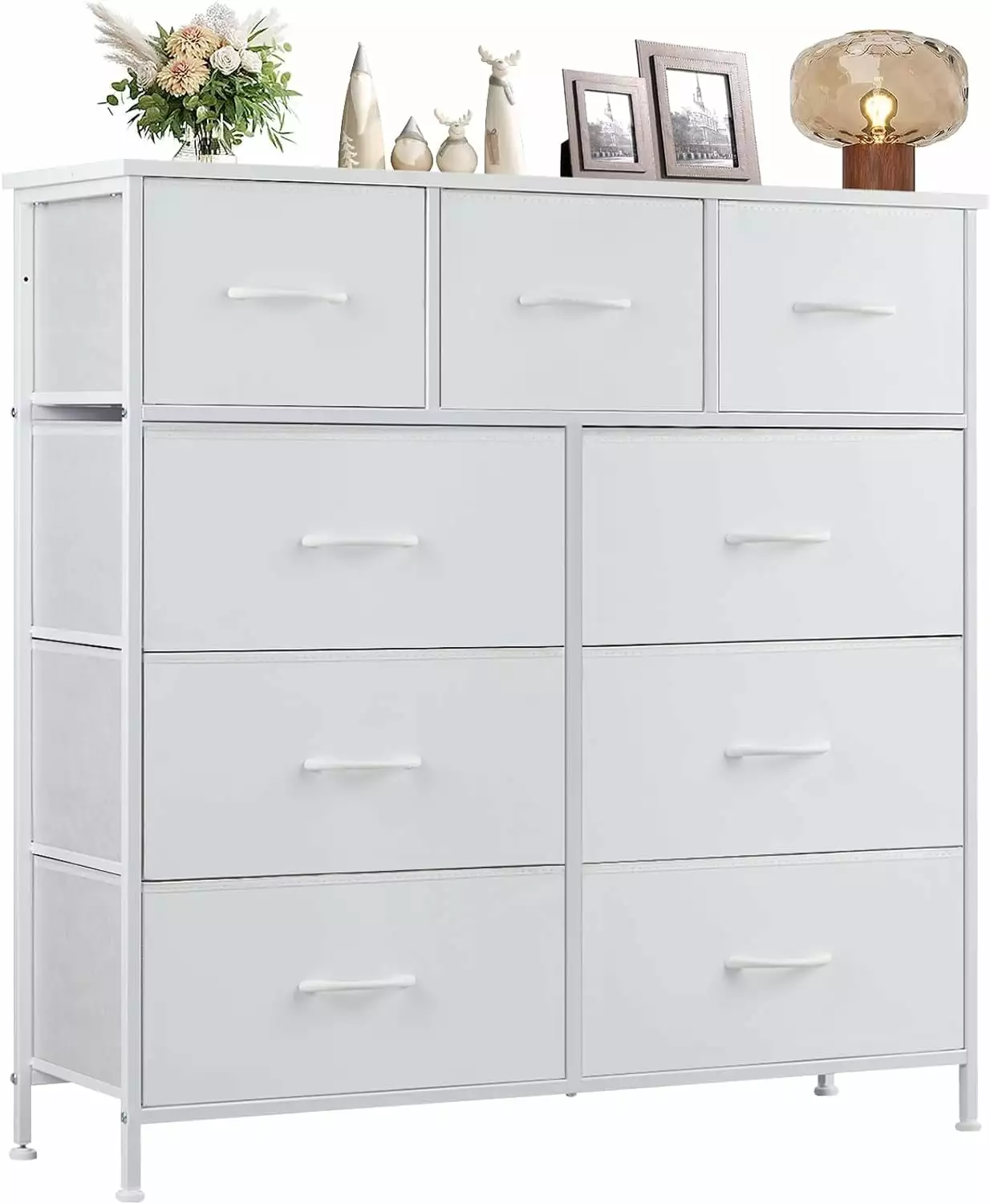 9-Drawer Dresser Storage Unit Clothes Tall Chest Bedroom Hallway Living Room Closet Dorm JQ01