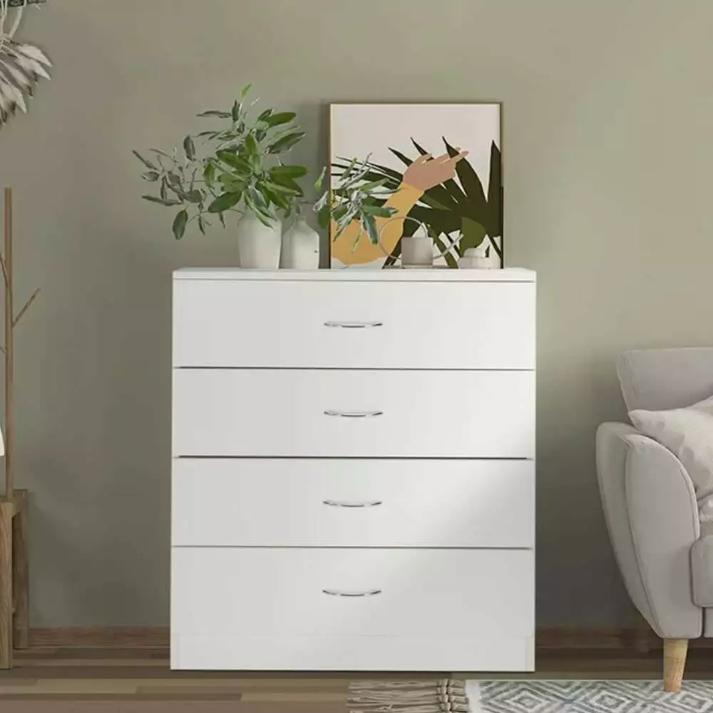 Bedroom Chest 4 Drawers Storage Cabinet Dresser Furniture Nightstand NOBRAND