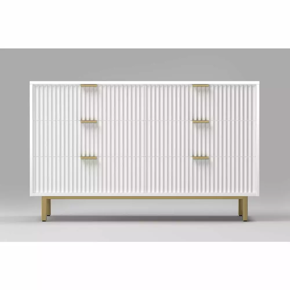 Origins Alpine Casey 6 Drawer Dresser White Modern Bedroom