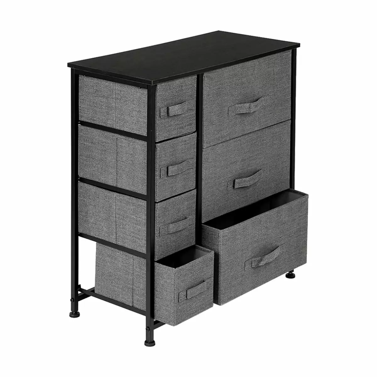 7 Drawer Fabric Dresser Arranger Unit Bedroom Living Room Hallway Closets Qiyuhome
