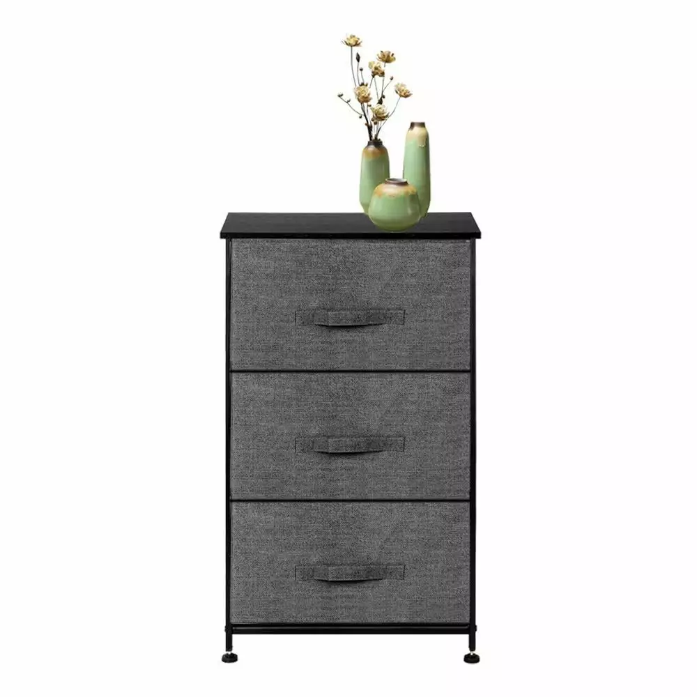 SalonMore Vertical 3-Drawer Fabric Dresser Storage Tower Bedroom Hallway Closet