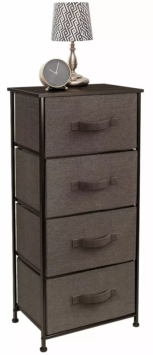 4 Drawer Chest Dresser Brown Bedroom Storage Sorbus