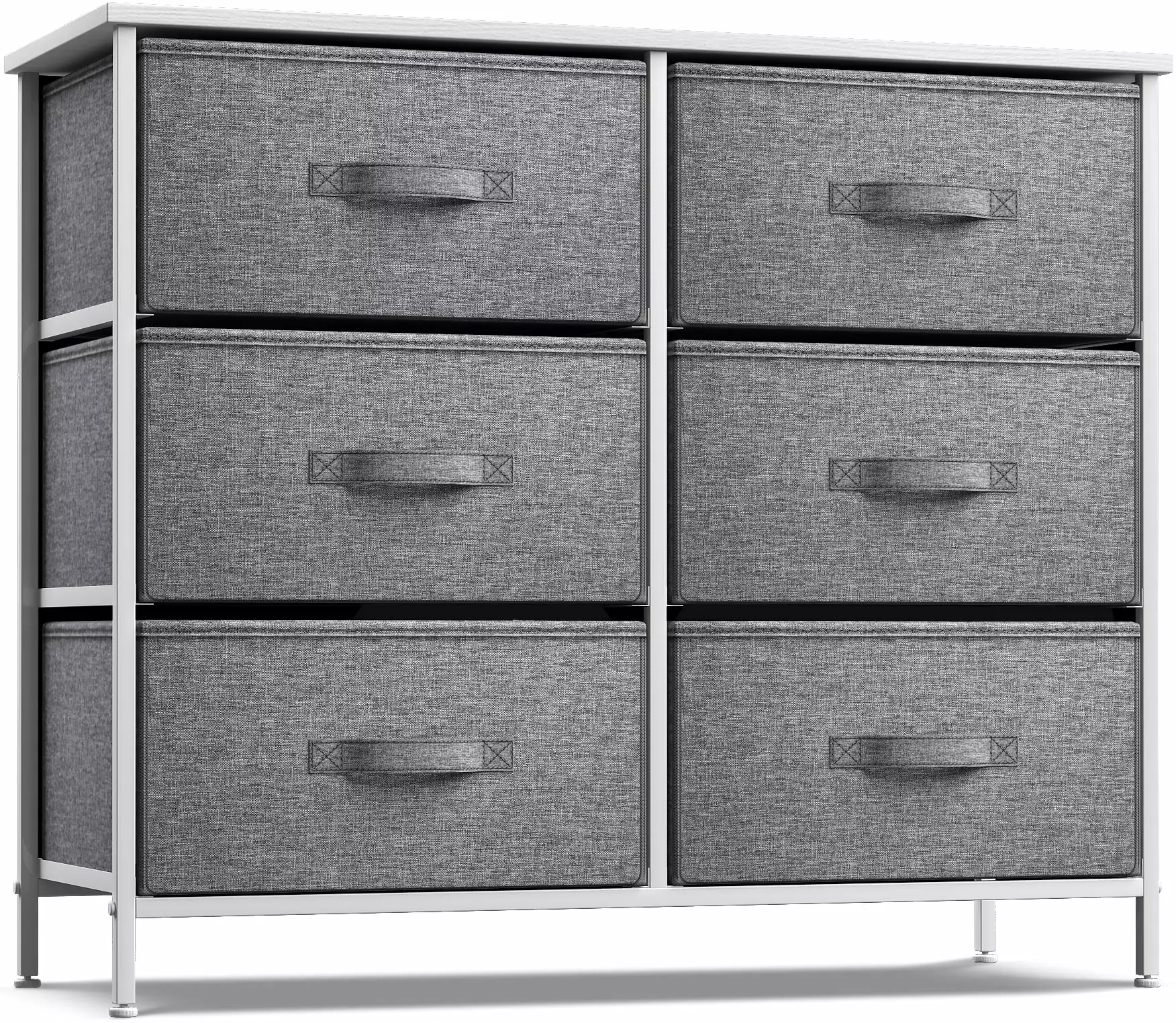 Extra Wide 6-Drawer Dresser Organizer White Finish Bedroom Closet Sorbus