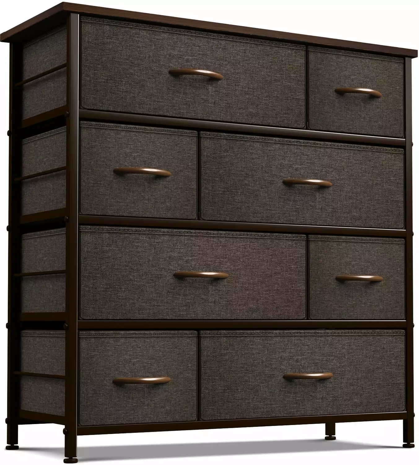 Sorbus Dresser 8 Drawers Brown Furniture Storage Tower Unit