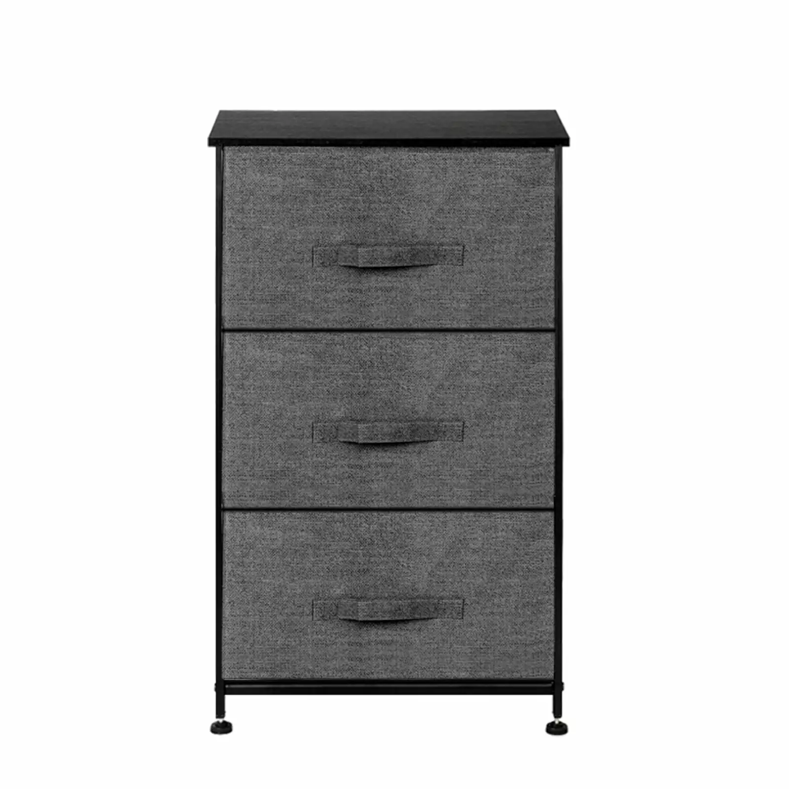 Tcbosik 3-Tier Fabric Dresser Drawer Storage Unit Wooden Tabletop Closets and Dorm Room