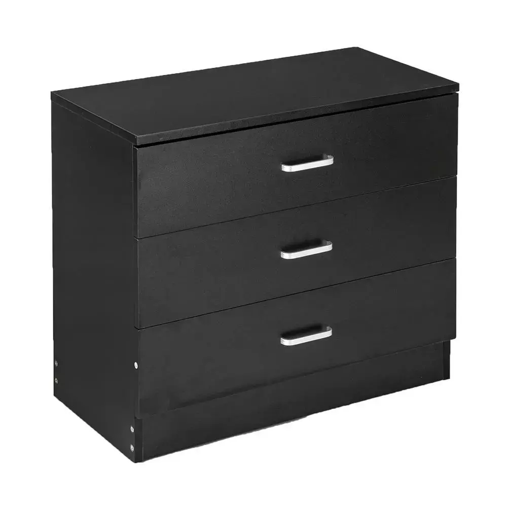 3-Drawer Wood Dresser Chest Small Space Bedroom Furniture Storage unbrand