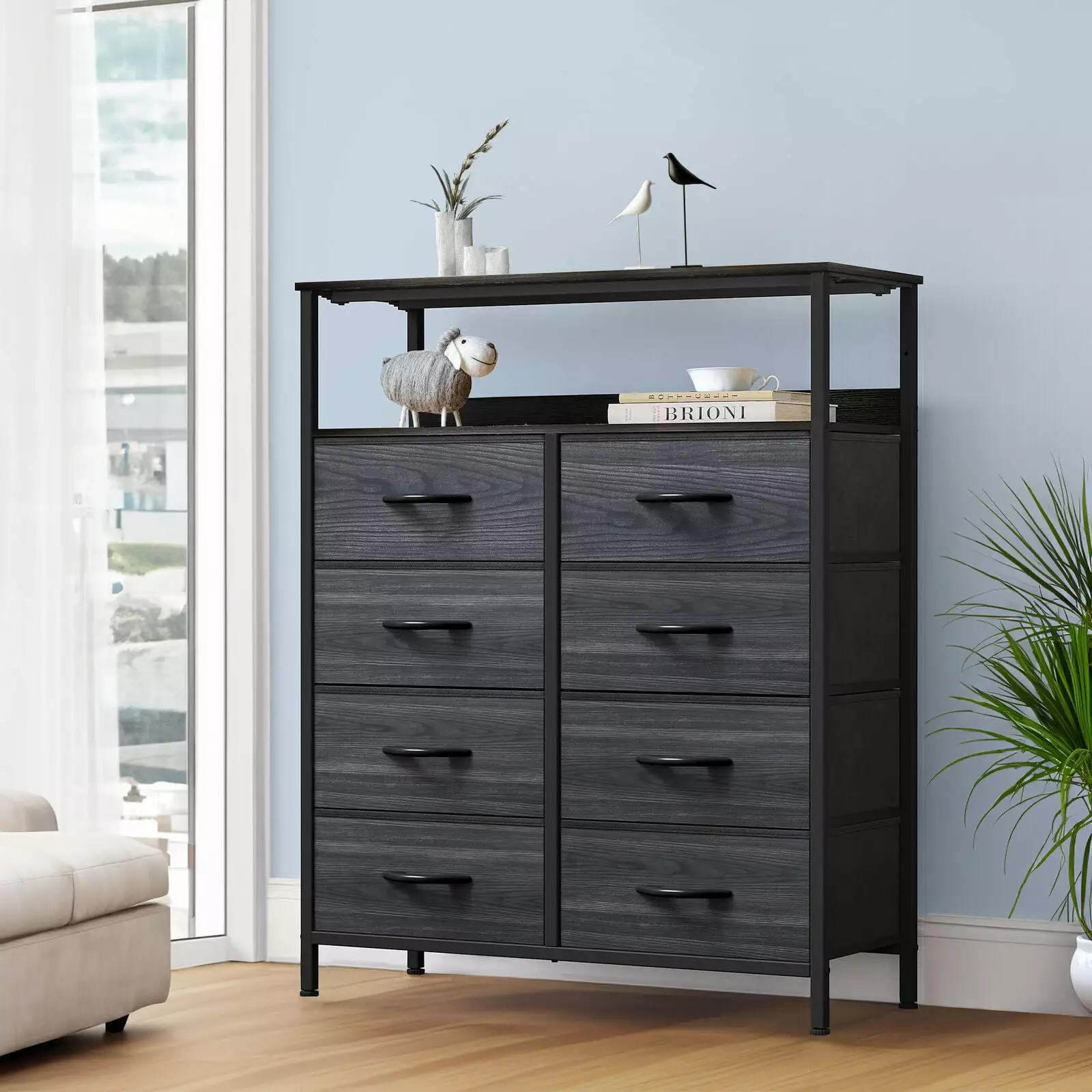 8-Drawer Fabric Dresser Shelves Furniture Storage Tower Cabinet Bedroom Closet Organization UNBRAND