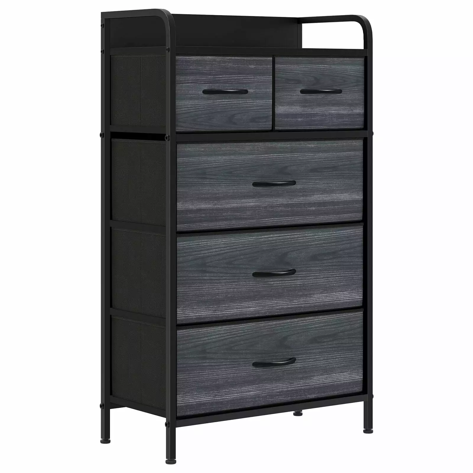5 Drawer Fabric Dresser Chest Drawers Bedroom Storage Cabinet UNBRAND