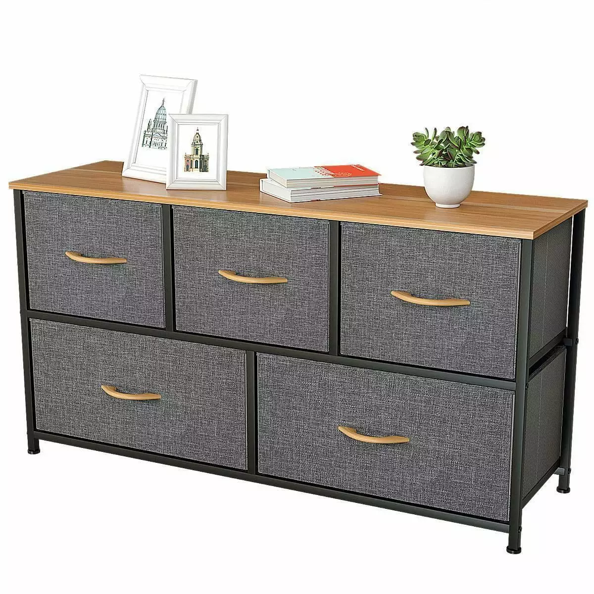 Dresser 5 Drawer Storage Tower Arranger Chest Cabinet Shelf Nightstand UNBRAND