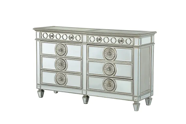 Varian Mirrored Dresser - Stylish Bedroom Dresser Mirror Details
