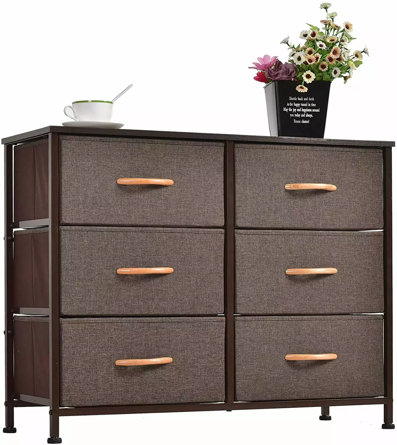 WAYTRIM Dresser Closet 6 Drawers Storage Tower Unit Bedroom Hallway and Office Organization