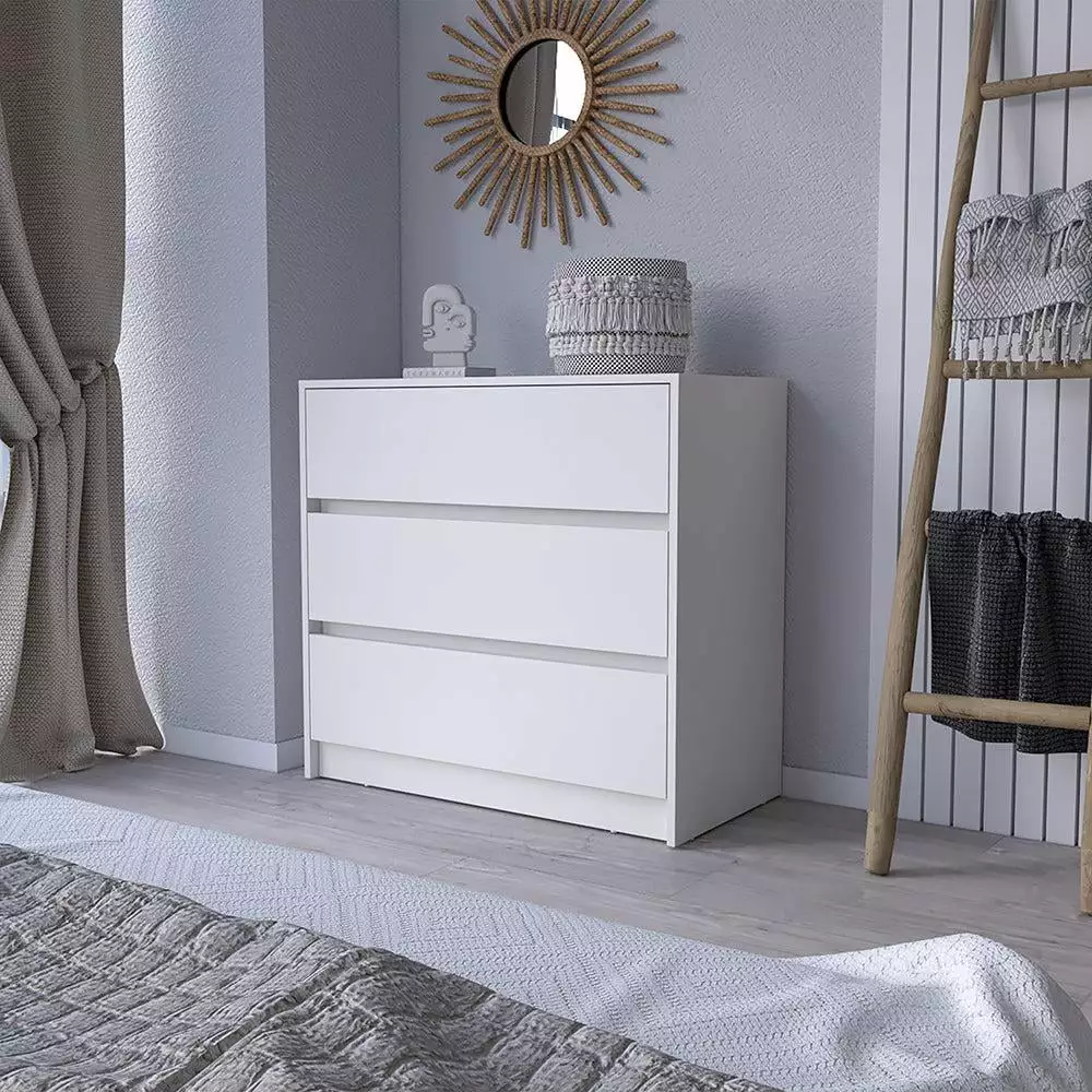 We Have Furniture Dresser Maldus Three Drawers White Finish