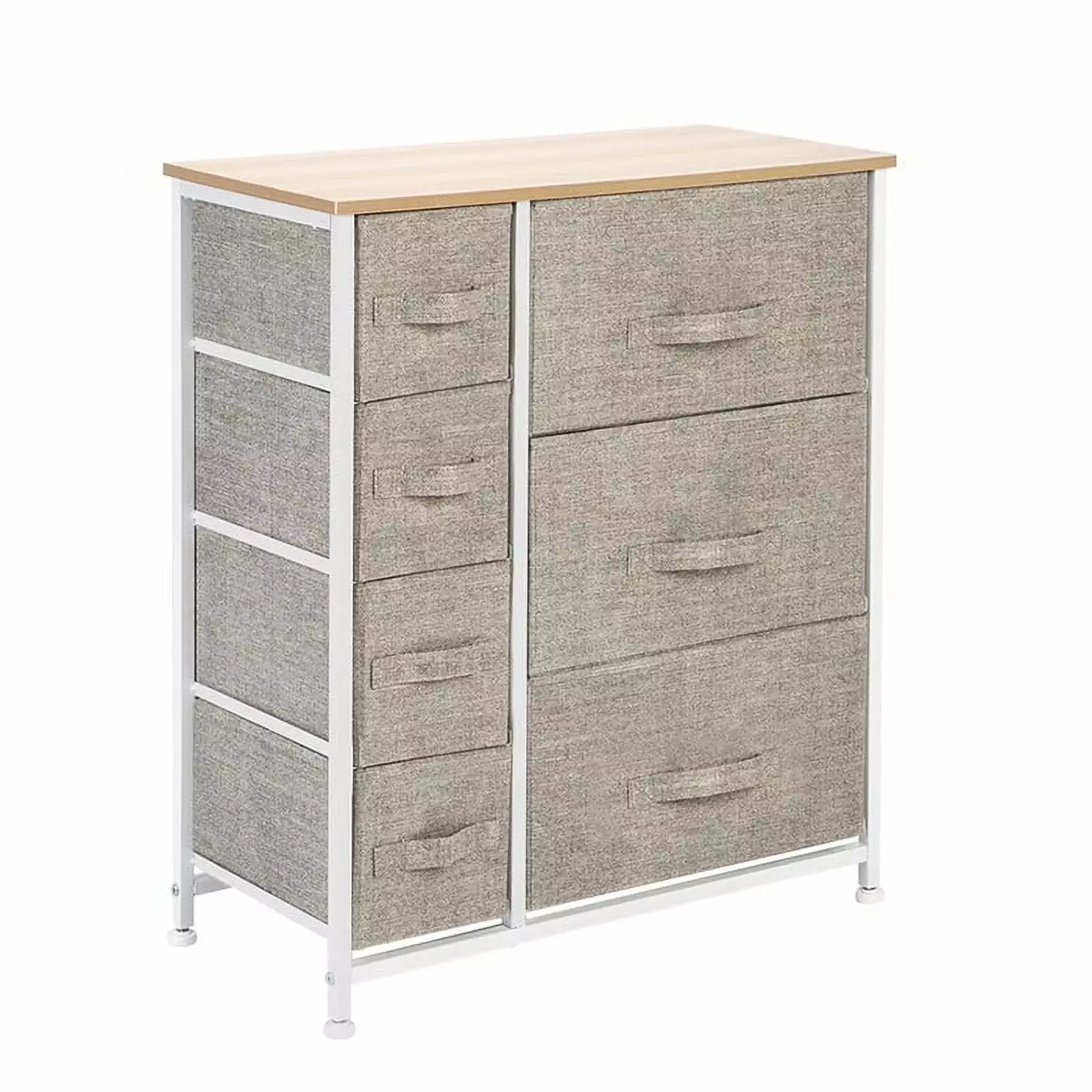 7-Drawer Dresser Storage Tower Steel Frame and Wood Top Bedroom Hallway Closet Office YANG97