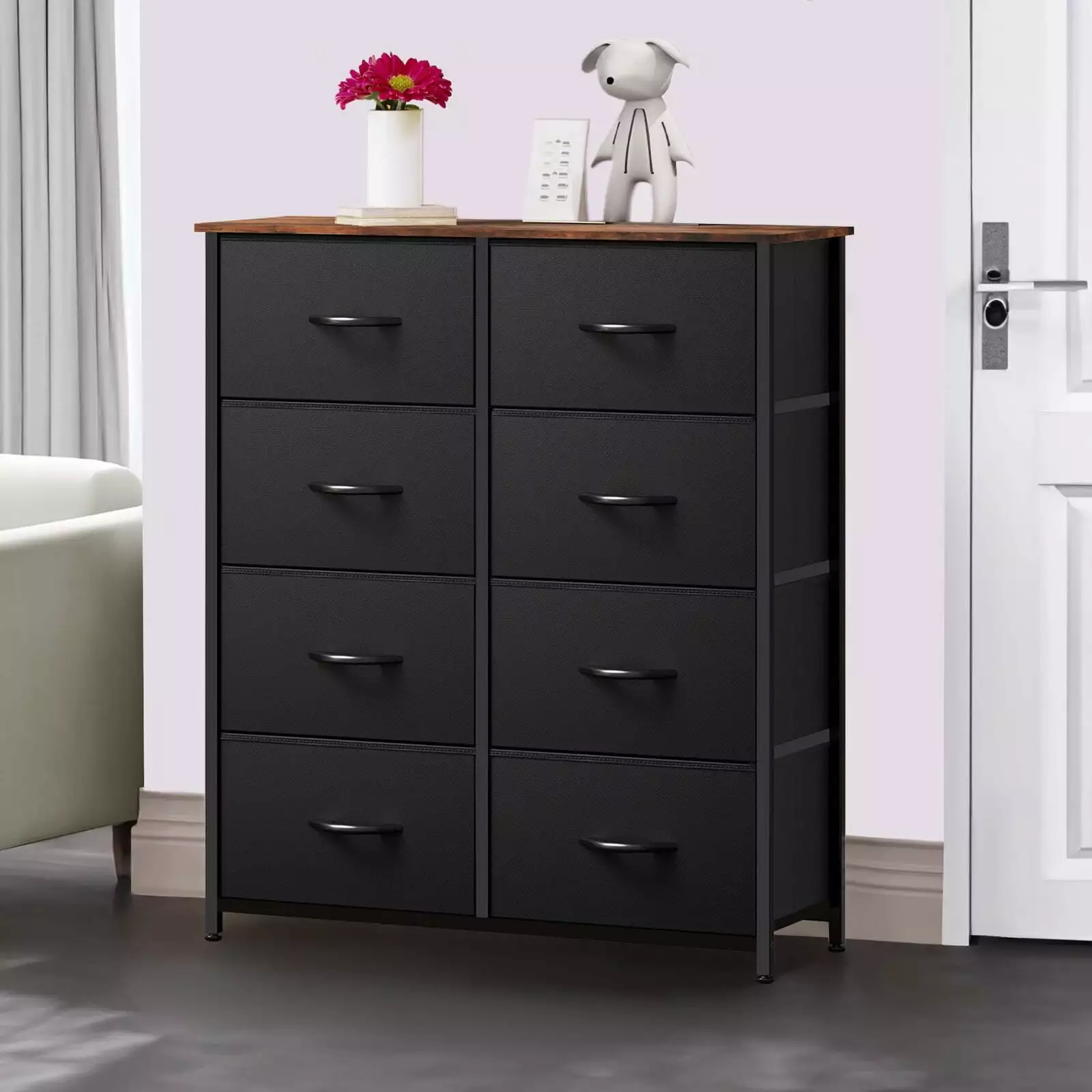 ZGBY 8 Drawer Dresser Chest Tower Unit, Storage Cabinet Bedroom and Nightstand ZGBY Home Products