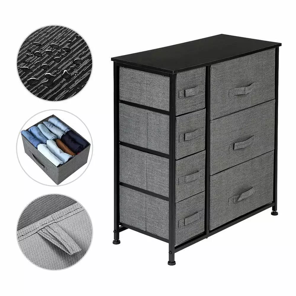 ZGBY 7 Drawer Dresser Storage Organizer Side Table Cabinet Closet Shelves ZGBY Home Products
