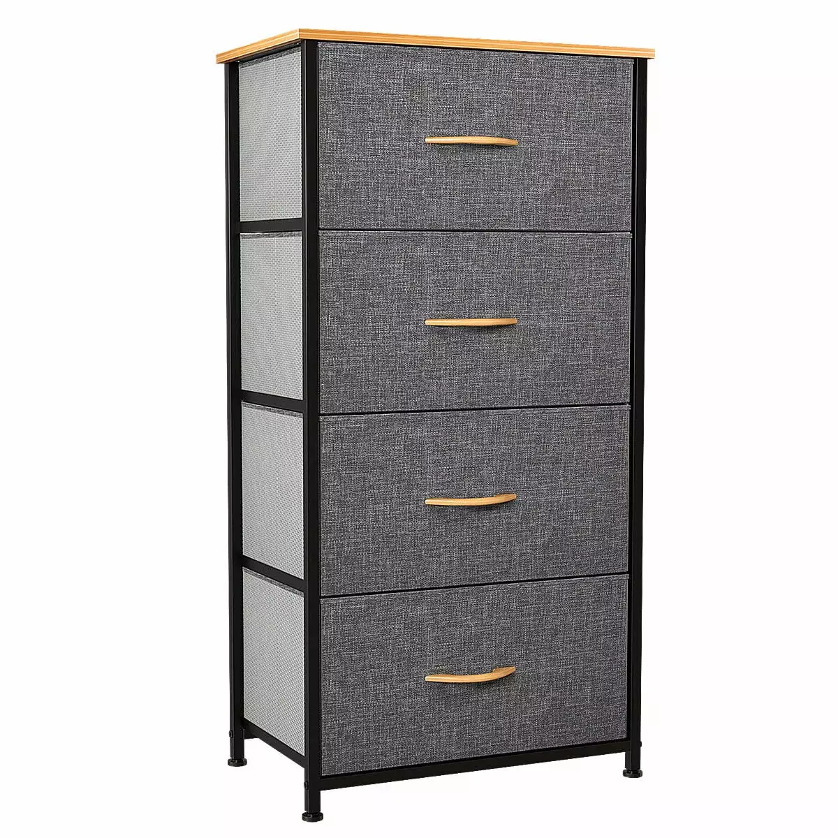 ZGBY 4 Drawer Fabric Dresser Chest Storage Organizer Bedroom Living Room Gray ZGBY Home Products