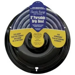 Electric Range Drip Bowl Black Porcelain 8-Inch Plug- Element Replacement Various