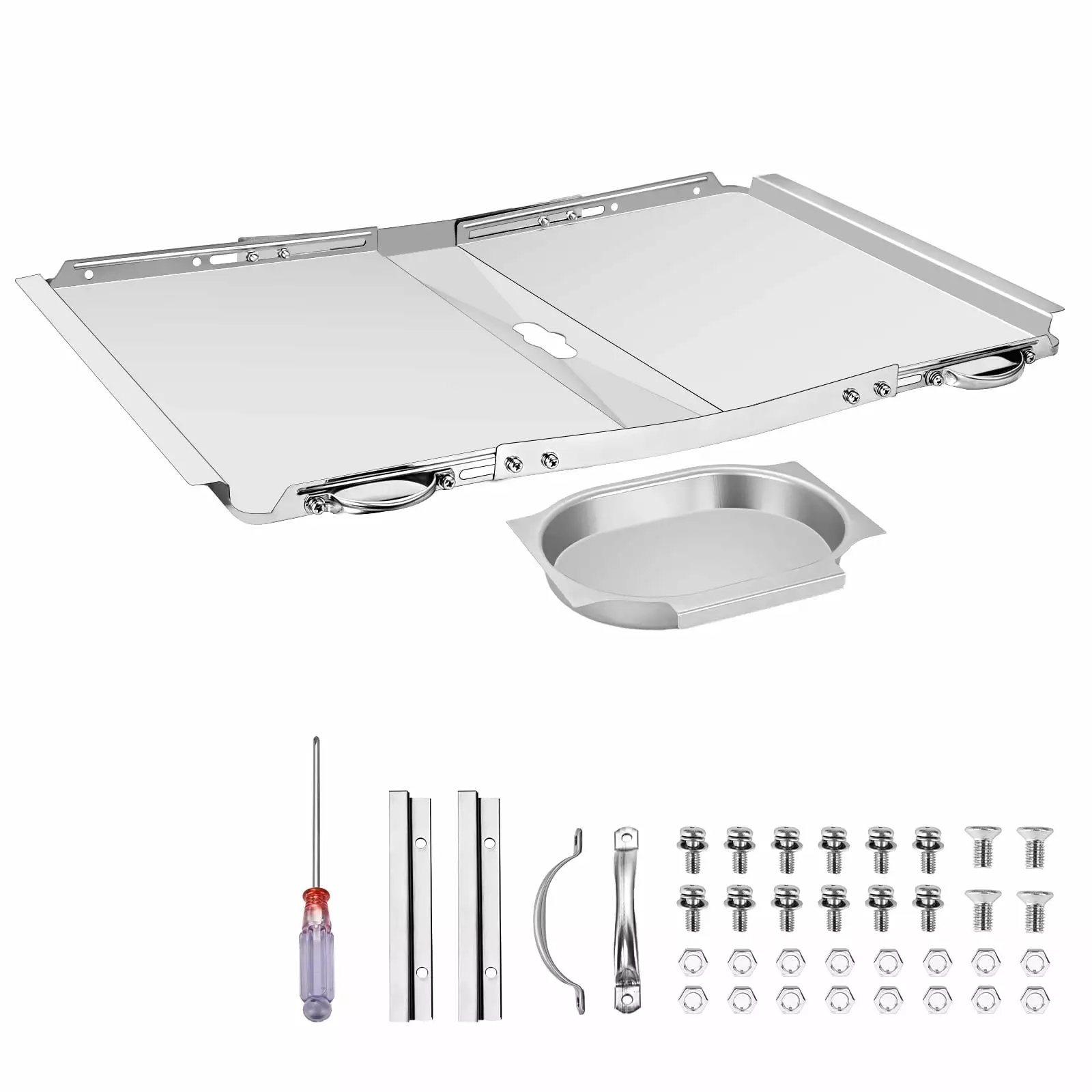 Grill Grease Tray Catch Pan 24-30 Adjustable Stainless Steel BBQ Drip Pan Expert Grill Backyard