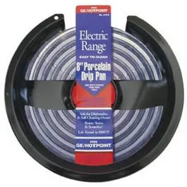 Electric Range Drip Pan Hinged Element Non-Stick Porcelain 8-Inch Various