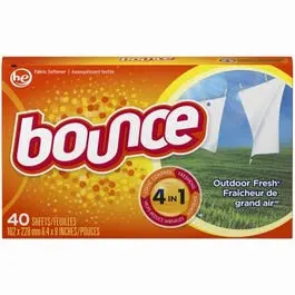 Fabric Softener Dryer Sheets Outdoor Fresh 40-Count Bounce