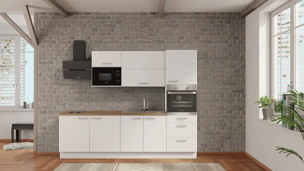 nobilia kitchen unit Melle 270 cm ivory oak Provence complete kitchens electrical appliances