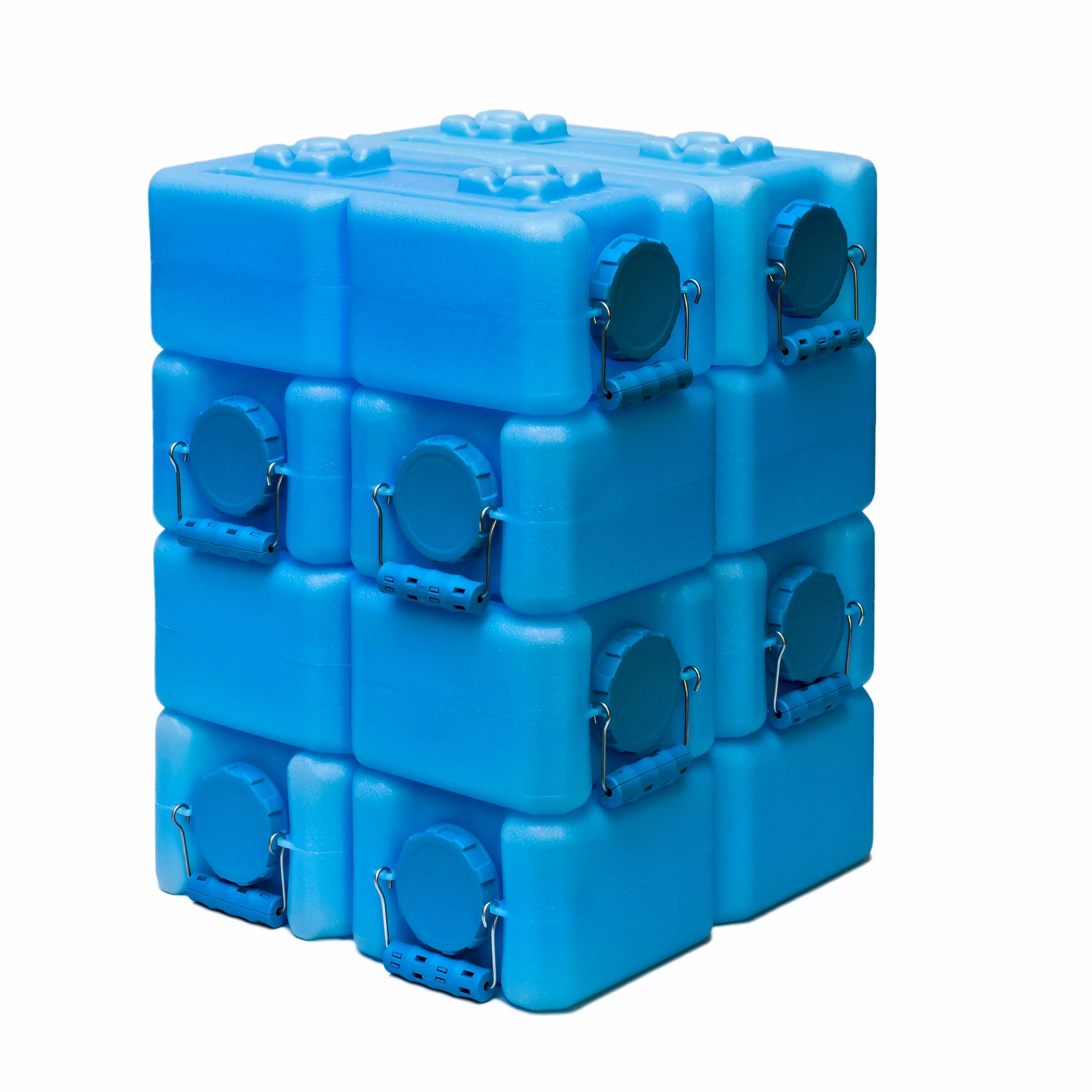 WaterBrick Stackable Water and Food Storage Container - 3.5 Gallon 8 Pack Emergency Preparedness and Camping