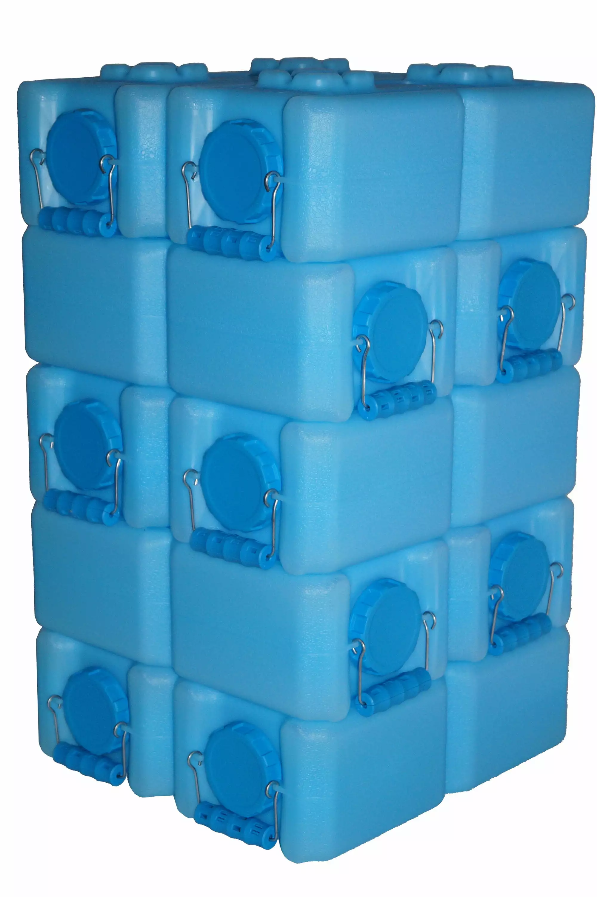 WaterBrick Stackable Water and Food Storage Containers - 3.5 Gallon 10 Pack Emergency and Camping