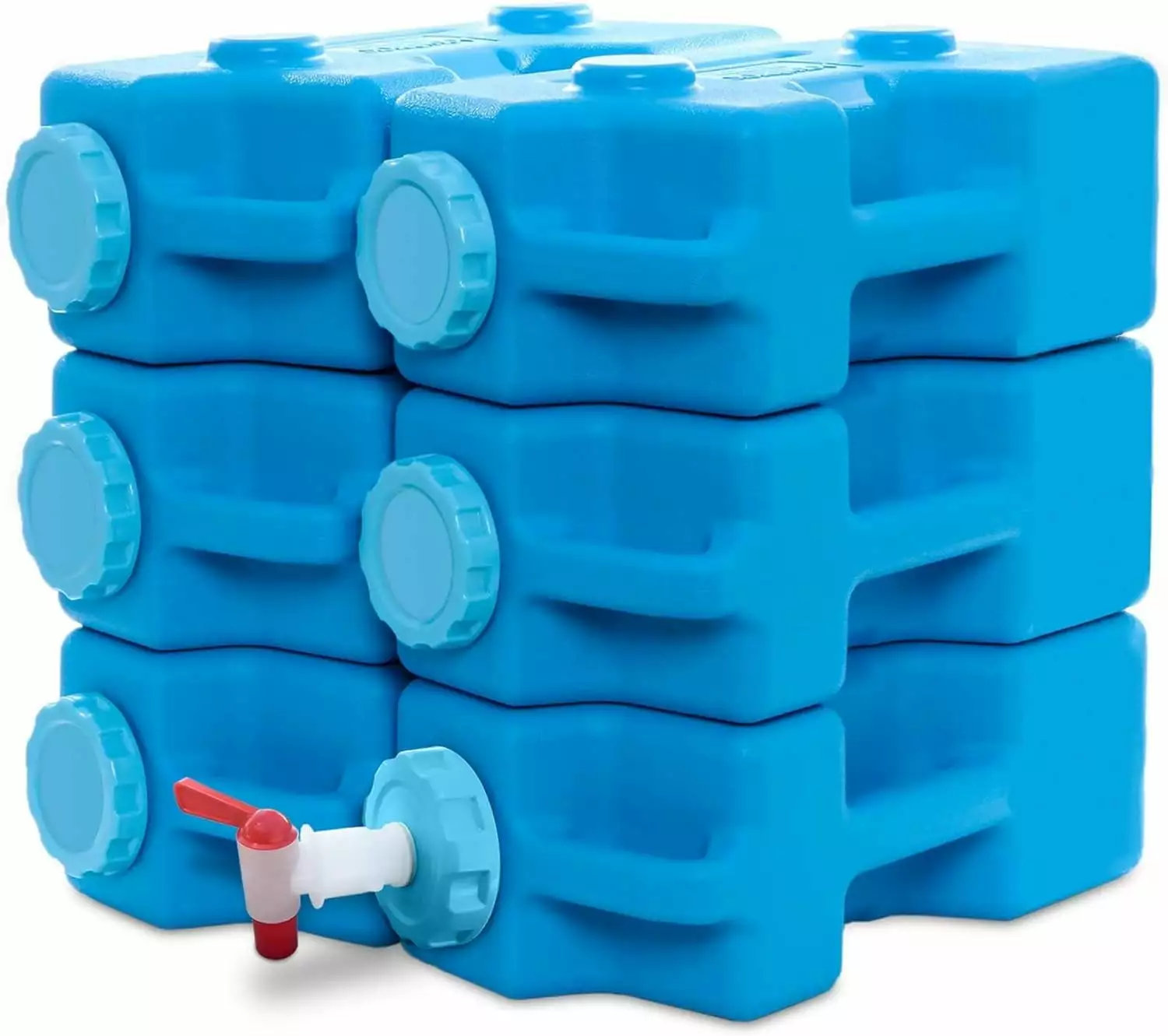 GOURE AquaBrick Emergency Water Storage Containers 3 Gallon Leak Proof Stackable Spigot