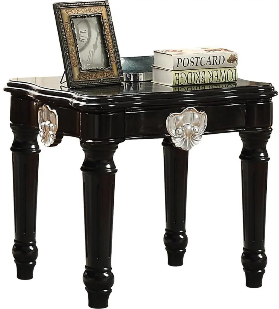 Acme Furniture Ernestine Black End Table 82112 Stylish Living Room Accent Table