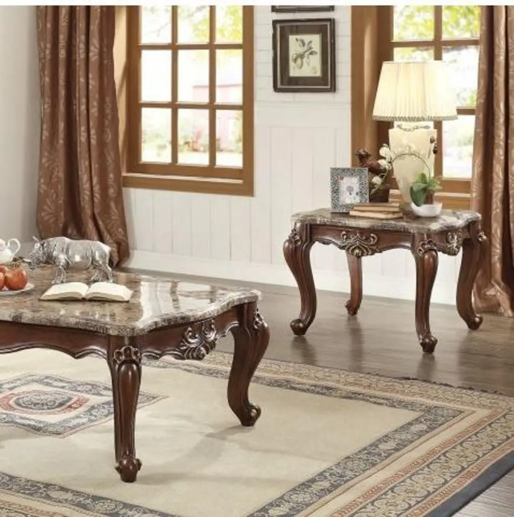 Acme Furniture Shalisa End Table Walnut 81052 Rustic Living Room Furniture